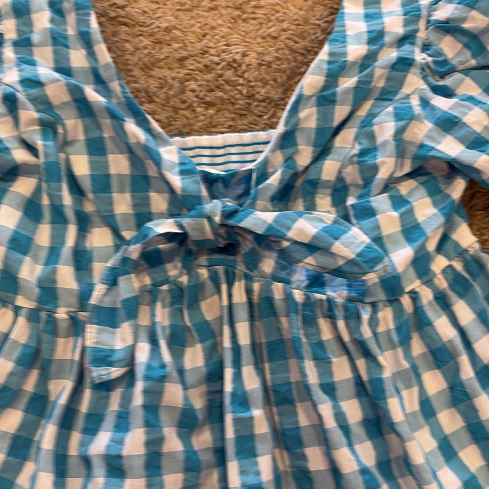 Lilly Pulitzer V-neck Gingham Top - Picture 2 of 5